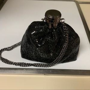 Evening metallic mesh crossbody purse